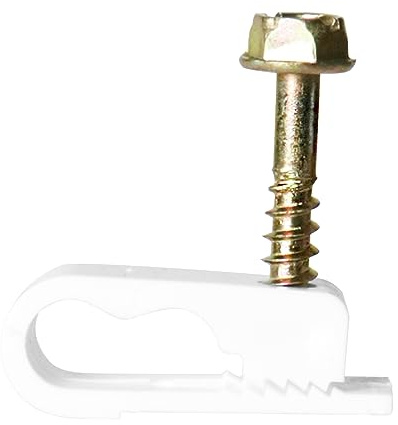 Skywalker Dual Cable Flexible Screw Clips (Pack of 100 / White)