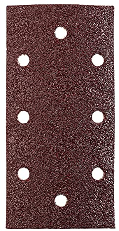 kwb Schleifstreifen 93x186 mm aus Edelkorund mit Körnung 40, 80, 240, werkzeugloser Wechsel, Vollkunstharz-Verleimung und verstärkter Papierträger für den groben und feinen Schliff von Holz und Metall