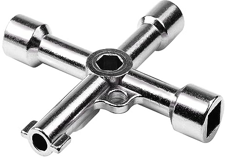 ATOPLEE 4 Wege Multifunktionaler Schlüssel - Universal Kreuz Schaltschrank Schlüssel für Elektrische Wasser Gas Meter Box Schrank Öffnen