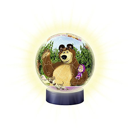 Ravensburger 12179 - Masha e Orso Lampada Notturna Puzzle 3D