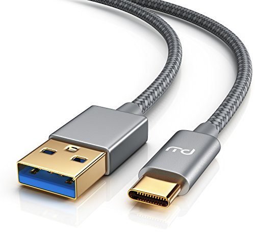 CSL - USB C Kabel - USB Typ C auf USB 3.0 Typ A - 1 Meter - Datenkabel - Ladekabel - Nylonmantel - 3-fach geschirmt - bidirektional - kompatibel mit Apple Samsung LG Sony Huawei Xiaomi MS Surface