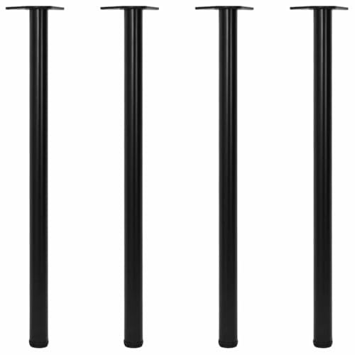 vidaXL 4 Patas de Mesa modelo Regulables en Altura 1100 mm Negro material hierro