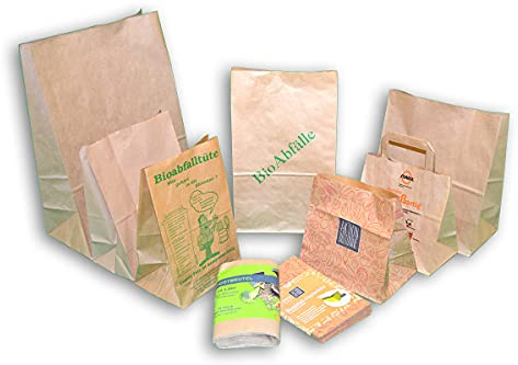 Rodenbacher Papieragentur GmbH 360 St. Bio Kompostbeutel, Blockbodenbeutel unbedruckt Format 220x140x350 mm mit vorgeformten Standboden, Kompostbeutel, Müllbeutel, Mülltüten, Biobeutel