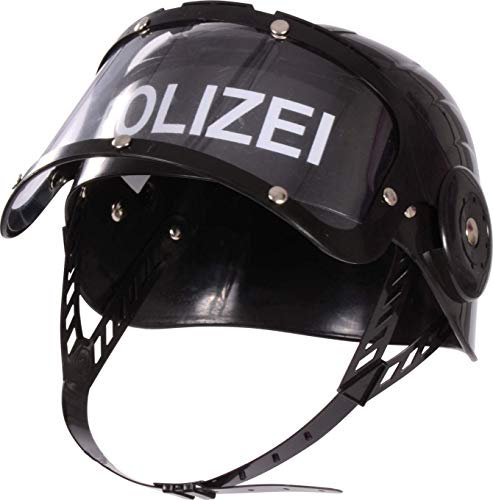 BUSDUGA Polizeihelm für Kinder mit Visier (1 Helm)