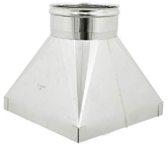 Tramoggia per canna fumaria in acciaio inox (DN 200 base 300x400)