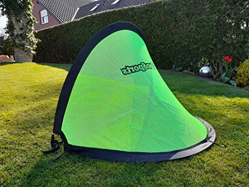 LionSports Fußballtor Set 2020 (NEU) - 2 Pop Up Tore - Mit Markierungshütchen – Ideale Fussballtore für den Garten, draußen und Indoor – Mit Tor Beleuchtung und praktischer Tragetasche