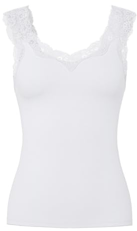 Pieces - Top da Donna Pcbarbera Lace Noos Bianco L