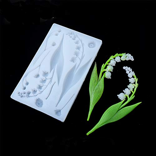 FineInno Resin Molds Lily of The Valley Flowers Silicone Casting Molds DIY Epoxy Mold Crystal Convallaria Majalis Mold Pendant Jewelry