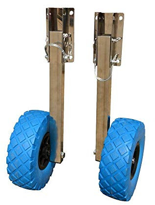 Heckräder für Schlauchboot,Slipräder,Schlauchbooträder,Edelstahl Transporträder für Aufblasbares Boot Yacht, Tender Floß( Max. Traglast:160 kg, 25,4 x 7,6 cm)