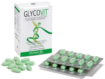 GLYCOVIT - Integratori per Capelli | Controllo Sebo | Con Inulina, Biotina, Zinco, Estratti Vegetali | Pack 100% Riciclabile | Made in Italy - 30 Capsule