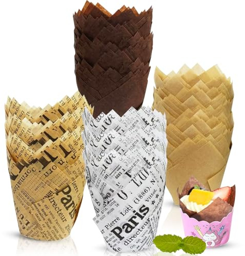 Cupcake Förmchen, 100 Stück Muffinförmchen Papier, Muffins Papierförmchen, Muffin Deko, Papier Cupcake Liner, Mini Muffins Papierförmchen für Kinder Geburtstag Party Hochzeit