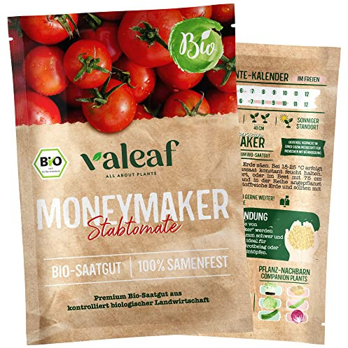 valeaf BIO Gemüse Samen I Premium Gemüsesamen zur Gemüse Anzucht im Garten, Balkon und Hochbeet I samenfestes Gemüse Saatgut I Pflanzen Samen zum Gemüse Pflanzen (Tomate (BIO))