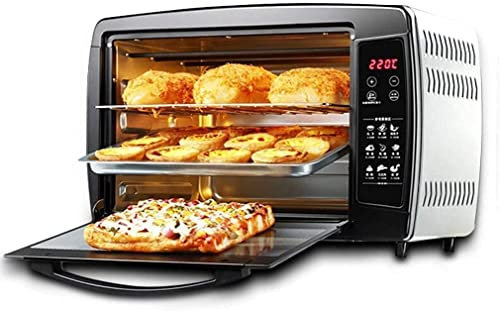 Mini Horno doméstico de 30 l con Ajuste de Temperatura de 0 a 250 °C y 0 a 90 Minutos de Tiempo Horno multifunción con Puerta de Vidrio de Tres Capas de 1500 W Código de Producto: LXJ-34