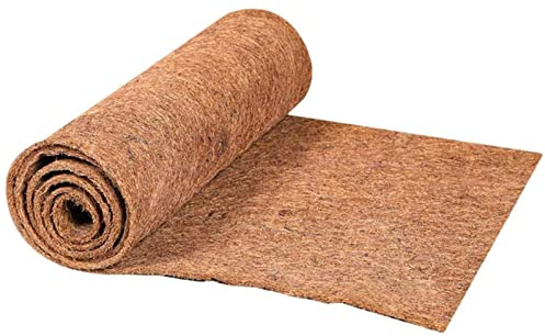 PETSTIBLE Tapis en fibre de coco naturelle pour reptile, tapis d'entrée en fibre de noix de coco pour lézard, camelon, tortue, serpent, dragon barbu et Iguane 50 x 100 cm
