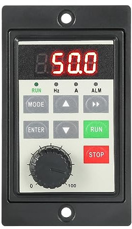 DeWin Variateur de Fréquence, 0.75kW VFD Entrée Monophasée Sortie Triphasée Convertisseur de Fréquence Contrôleur de Vitesse du Moteur 220V