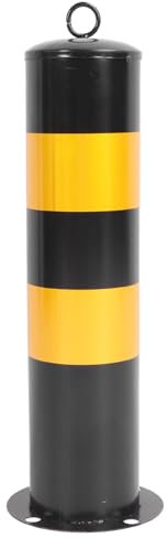 PerGar Paletto Stradale di Sicurezza da 50 Cm in Acciaio Laminato a Freddo Addensato per Attraversamento Stradale, Palo per Barriera di Parcheggio, per Parcheggio, Vialetto, Allenamento