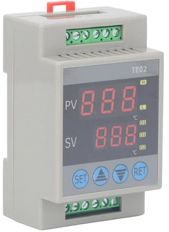 Digitaler Temperaturregler, TE02-2 Thermostat, Heiz- und Kühlmodus, Digitaler Temperaturregelungsschalter – 50–120 ℃, 24 V DC