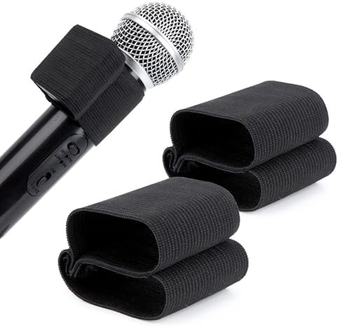 YOUSHARES 2 Pièces de Manchons Élastiques de Microphone à Main, Elastic Sleeve pour Rode Wireless GO II sans Fil, Enregistrement de Mariage Vlog Live Interview Streaming Animateur Accessoire