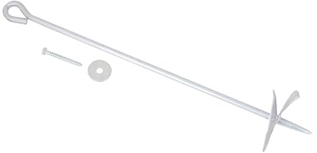 10x Bodenanker zum Eindrehen 60 cm Stahl verzinkt Erdanker 10 mm mit 10 cm Drehteller inkl. M8x70 Schraube für Schaukel Spielturm Pavillon Zelt