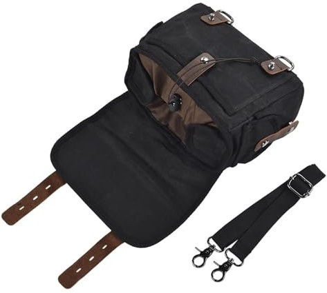 Dirt Bag - Bolsa para moto | Alforjas de lona para el asiento trasero | Bolsas multifuncionales para moto, bolsa trasera impermeable, bolsillos laterales para viajes en moto