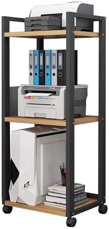 CHZDPP Studio-Lautsprecherständer Hoher Audio-Rack-Schrank Für Draußen Mit Rädern, Ecke 3-Tiers Große Kapazität Media Storage Ständer, Unterhaltung Stereo Komponenten Rack/Gaming Regal(Size:Style A)
