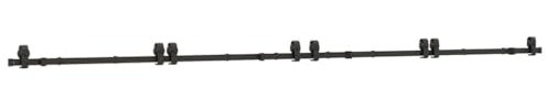 vidaXL Kit di Binari per Porte Scorrevoli 400 cm Acciaio Nero