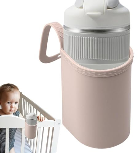 Portavasos para bebidas en silla de ruedas, portavasos de silicona de gran capacidad – organizador de vasos antideslizante, portabotellas de pequeño espacio para cochecito, silla de ruedas