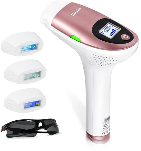 MLAY T3 IPL Epilateur Lumiere Pulsee, 500 000flashs Epilateur Laser, Epilation Laser, Indolore Pour Tout Le Corps Épilation, Rajeunissement de la Peau et Élimination de l’Acné(HR+SR+AC Lampe)
