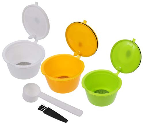 jojofuny 3 Piezas Filtro De Cápsula Cafe Reutilizable Para Maquina Cápsula De Café Adaptador De Café Para Filtro Para Cafetera Cocodrilo Cafetera Monodosis Colador De Café Acero Inoxidable