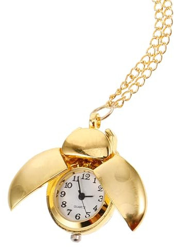 SAFIGLE Orologio da tasca coccinella orologi vintage retrò con catena orologio decorativo creativo portatile orologio da uomo dorato