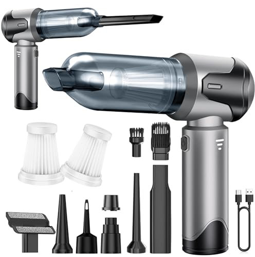 NXPZ Aspirabriciole Senza Fili Potente, 15000Pa Aspirapolvere Portatile Senza Fili, 3 in 1 Ricaricabile Portatile Leggero, Mini Aspirapolvere 3 Velocità, per Auto, Ufficio, Casa