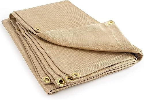 ININOSNP Barrera de Soldadura Resistente a los Rayos UV Manta de Soldadura ignífuga: Escudo térmico ignífugo de Alta Resistencia for Soldadura y Aislamiento(2.4X2.4M)