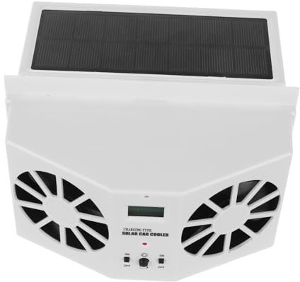 CLISPEED Solar Powered Car Window Vent Fan White Outlet Efficient Vehicle Exhaust Fan for Temperature Control and Air Circulation Sustainable Cooling for Hot Summer Driving