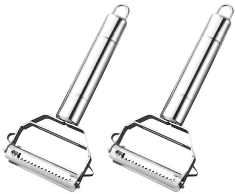 2 Morceaux De Râpe Double Face En Acier Inoxydable, Éplucheur Multifonction, Râpe À Fruits, Adaptés Aux Carottes, Concombres, Pommes De Terre.