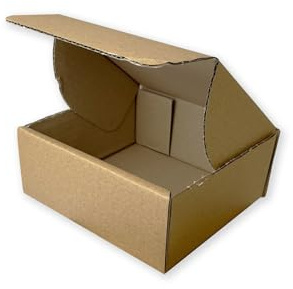 Imballaggi Point - Scatola Fustellata 25 x 25 x 10 cm Cartone Avana Resistente – Per Spedizioni Ecommerce, Documenti, Negozi e Piccoli Oggetti da Consegnare a mano - Set da 50 Pezzi