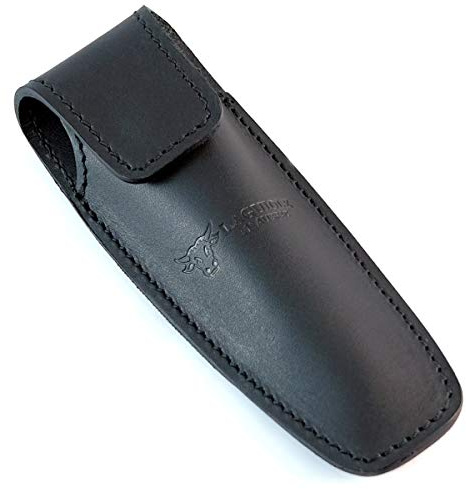LAGUIOLE en Aubrac Lederetui, Gürteltasche schwarz für Taschenmesser und Sommelier Kellnermesser