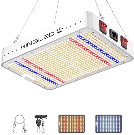 King Plus 1000w LED Grow Light Double Chips Full Spectrum with UV&IR for Greenhouse Indoor Plant Veg and Flower