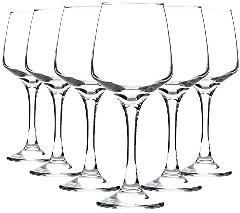 Argon Tableware White Wine Glasses Set of 24-295ml - Tallo Collection - Large Dishwasher Safe Red Wine Glasses Set for Restaurant, Hen Party, Celebrations