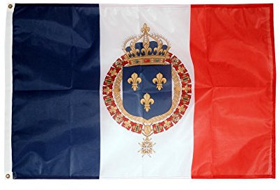Flaggenfritze Fahne/Flagge Frankreich mit königlichem Wappen + gratis Sticker