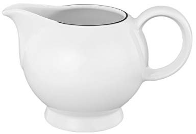 Seltmann Weiden Milchkännchen 0,23 L - Lido, Hartporzellan, Schwarz, 12.8 x 8.5 x 8.2 cm
