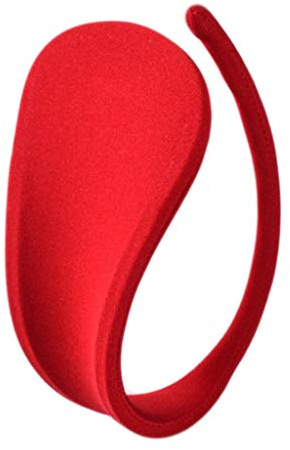 Haptian Minivestido tipo C String para mujer, color liso, invisible, lencería de leopardo (rojo, 1 pieza)