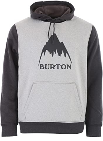 Burton Herren Fleece Pullover Oak, Gray Heather/True Black, M, 16223112020