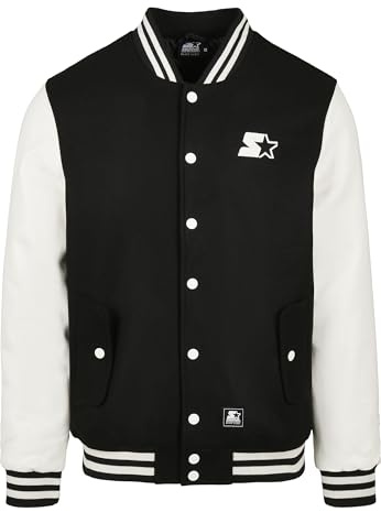 STARTER BLACK LABEL Veste pour homme Starter College, noir/blanc, L