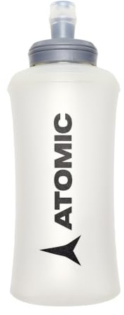 ATOMIC Softflask 500ml I komprimierbare Kunststoff Trinkflasche I Sport-Flasche 0,5 Liter I Wasserflasche spülmaschinengeeignet I Getränkeflasche mit Beißventil I faltbarer Trinkbeutel