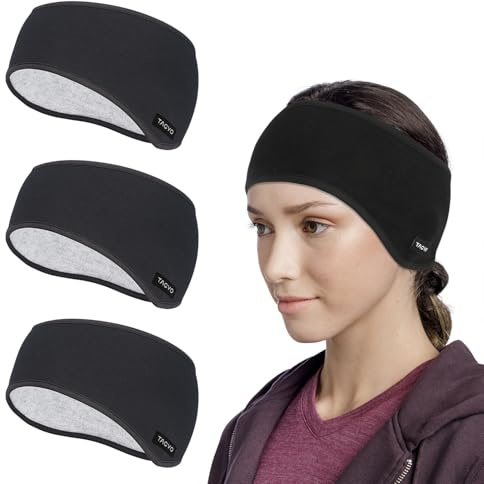 TAGVO Inverno Fascia Testa, Termico Fascia Orecchie, Elastico Scalda Orecchie, Uomo Donna Cerchietti da Corsa per Yoga, Ciclismo, Basket, Fitness (3 pezzi)