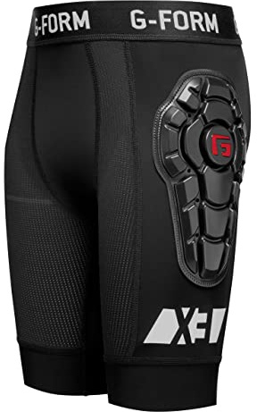 G-Form Pro-X3 Bike Liner - Athletic Protective Gear for Cycling & Biking - Comfortable & Flexible - Shorts Liner with Pads for Dirt & Mountain Biking - Black, Youth S/M