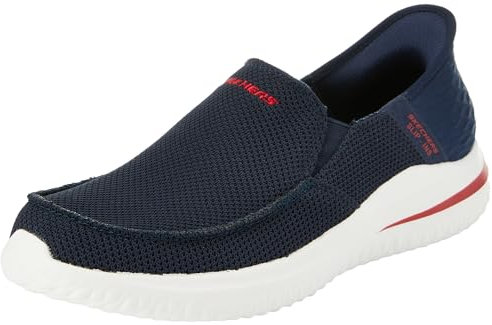 Skechers Men's Delson 3.0 Cabrino Slip-On, Tejido Azul Marino., 43 EU
