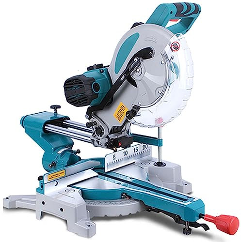 GEJLELDS 2200W Sierra tronzadora Sierra ingletadora | Hoja de Sierra Ø255mm | Ancho de Corte 300 mm | Altura de Corte 90 mm, Mesa giratoria con Bloqueo rápido, Sierra tronzadora, Sierra ingletadora