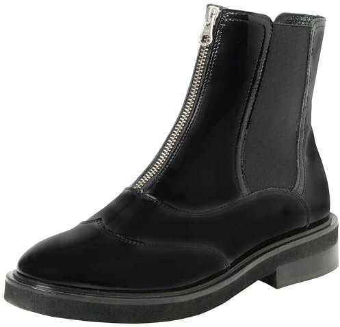 baradello, Stivali in pelle verniciata Donna, Nero, 37 EU