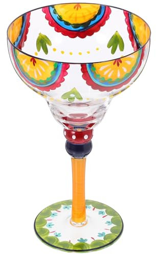 BESTonZON Verre à Cocktail Résistant Aux Chocs Coupe à Vin Élégante Avec Dessin Main Pour Fêtes Et Événements